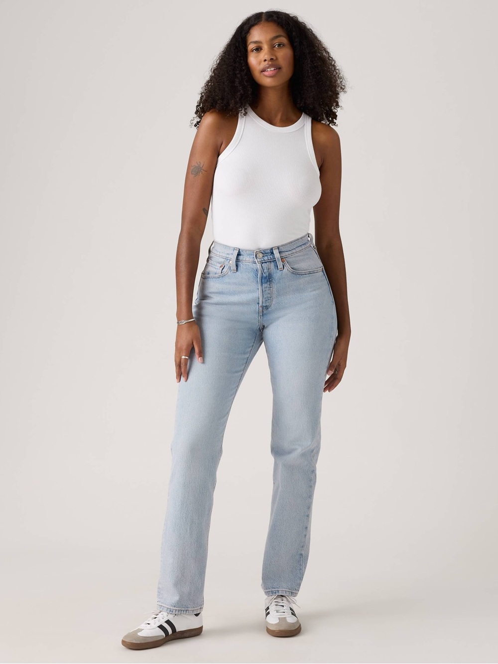 Levi’s Premium Jeans Womens 27 501 Curve Button Fly Light Wash High Rise